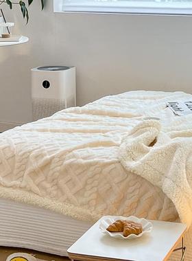 羔绒小毛毯冬季加发厚保暖珊瑚睡法兰绒毯单人XEY披肩午羊毯子沙