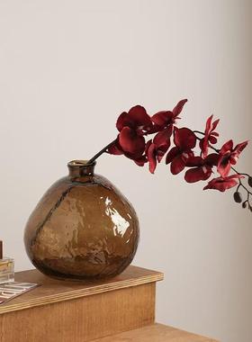 小创意玻璃花瓶，高端现代豪约饰品，简LTI客厅装饰，众水培插花