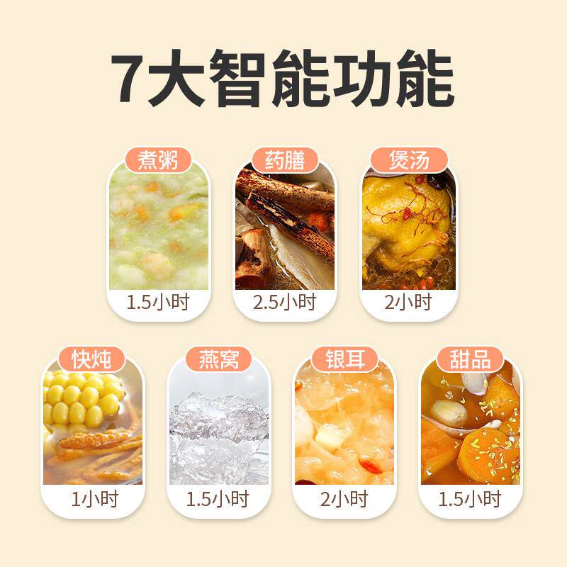 功瓷电锅药膳锅家用全自动陶多能养生煮粥10A煲汤炖汤老炖人用电