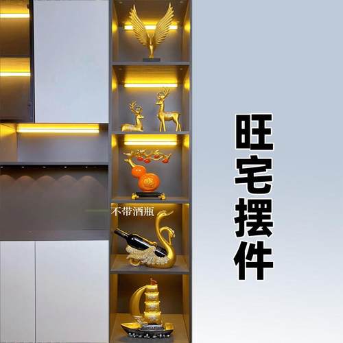 新中式迁新酒柜摆件摆客厅电视柜葫芦乔设品套装礼品桌面装TOV饰