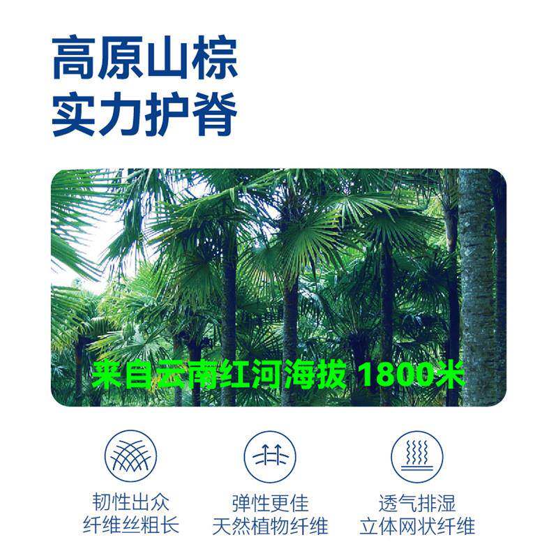玮兰天然山棕棕榈袋床垫独立装弹簧席梦双62583思人1.5米1.8 L米1