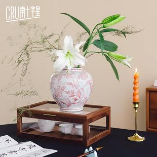 宋代美22NSZXN3学花瓶摆件新瓷青花中式 瓷陶大肚客厅轻奢高级感餐