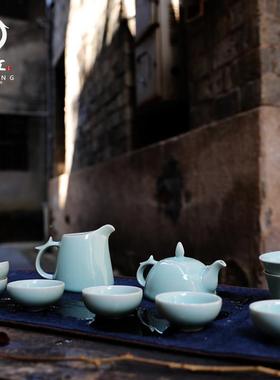 青功夫茶具套装家约用瓷简陶瓷10头组合现代壶茶BYH茶杯泡茶送礼