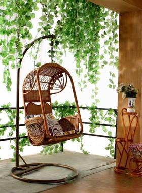 口印尼进真藤椅吊98492篮阳躺椅藤家具台秋千户外摇椅休闲椅厂吊