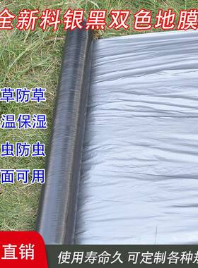 草莓用地专膜黑色加厚防草草抑湿保墒保温保农用RTT种植塑料薄膜