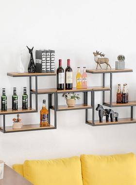 上置墙物架壁挂架红酒柜书创意多层隔板装饰客厅发沙83904背景墙