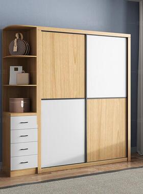 推门衣柜小户型组合柜简易12396组装结实耐用卧室衣家拉用简约代