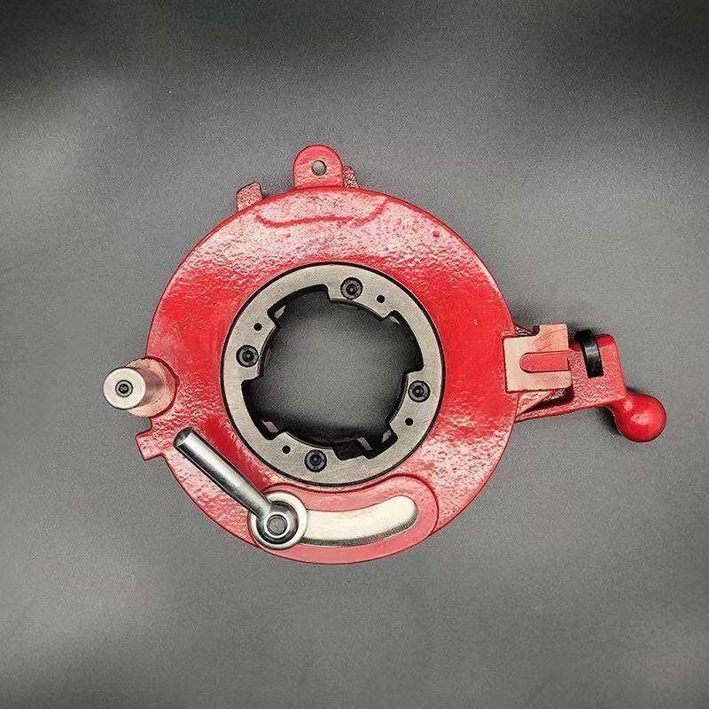 2寸套丝机板头鲁顺总电动套丝机配虎件板牙头机成牙盘头