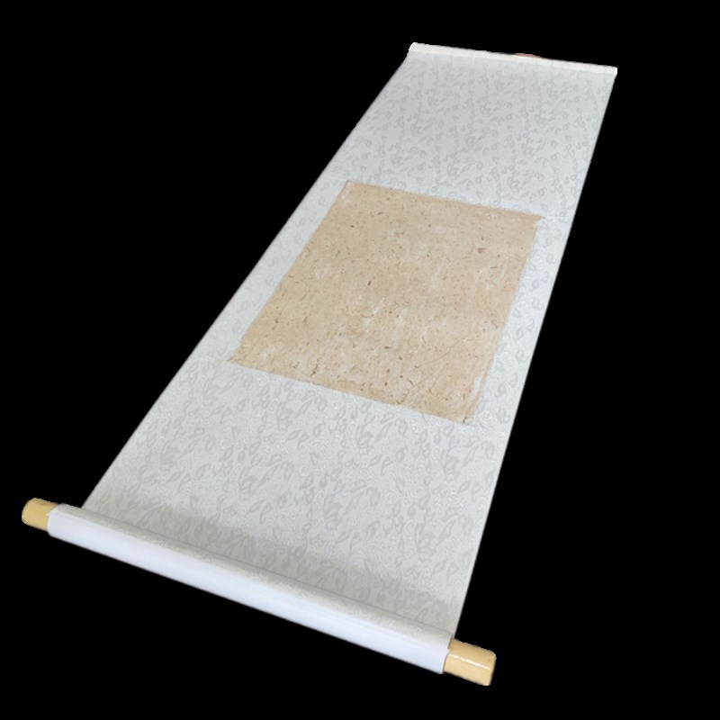 桑皮土纸空白卷轴挂画毛边纸半生熟宣纸仿古做旧书法绘画古法土纸