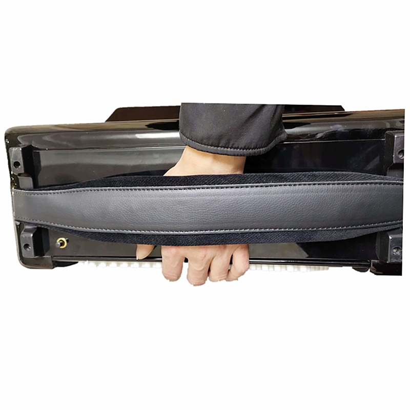 超宽超软手风琴左手腕带 48-120手风琴贝司带 高档皮革绒布附教学