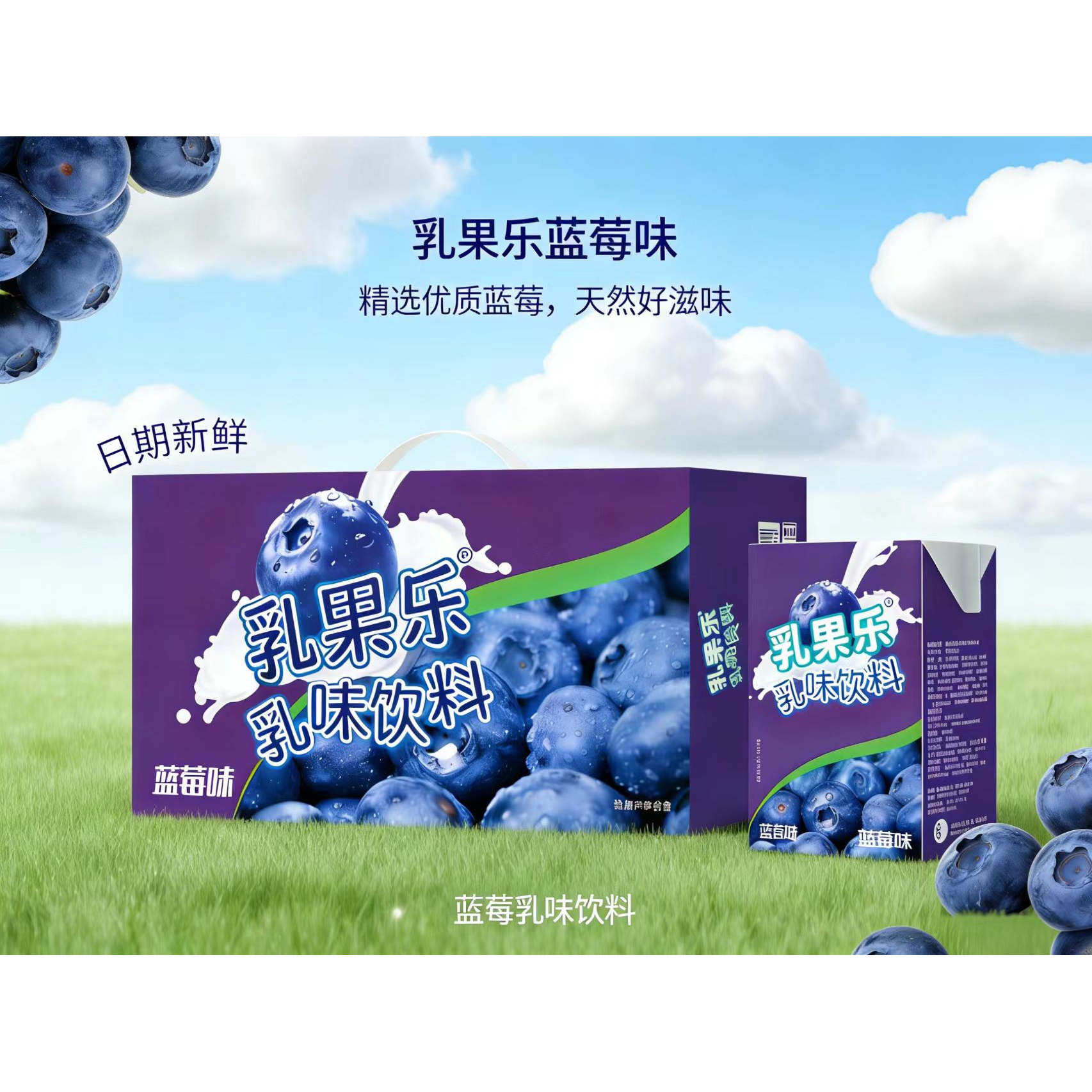 整箱批发 乳果尔蓝莓乳味饮料250ml*24盒 好喝到爽,咖啡/麦片/冲饮,低温调制乳品,淘宝优惠券,粉丝福利购,淘宝优惠卷