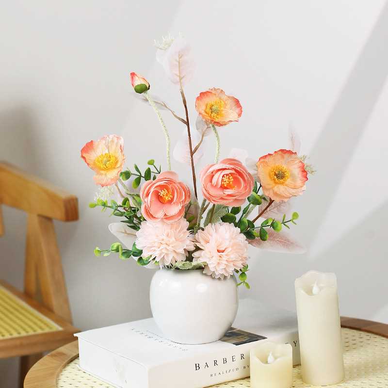 假花 花束花摆设客厅装饰塑料花餐厅餐桌花摆花插花桌面花艺摆件
