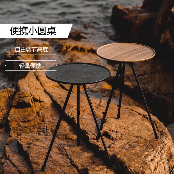 山之客铝合金折叠圆桌餐桌家用小户型吃饭小桌子户外摆摊桌便携式