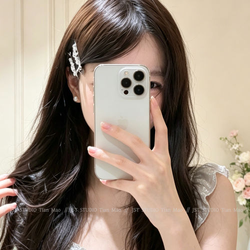 名狐超闪锆石精致鸭夹