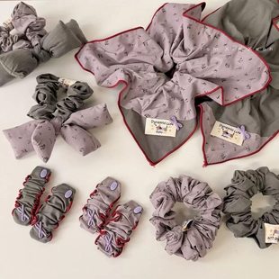 复古充棉大肠发圈女2025早秋新款森系高级感马尾发绳发夹发饰头饰