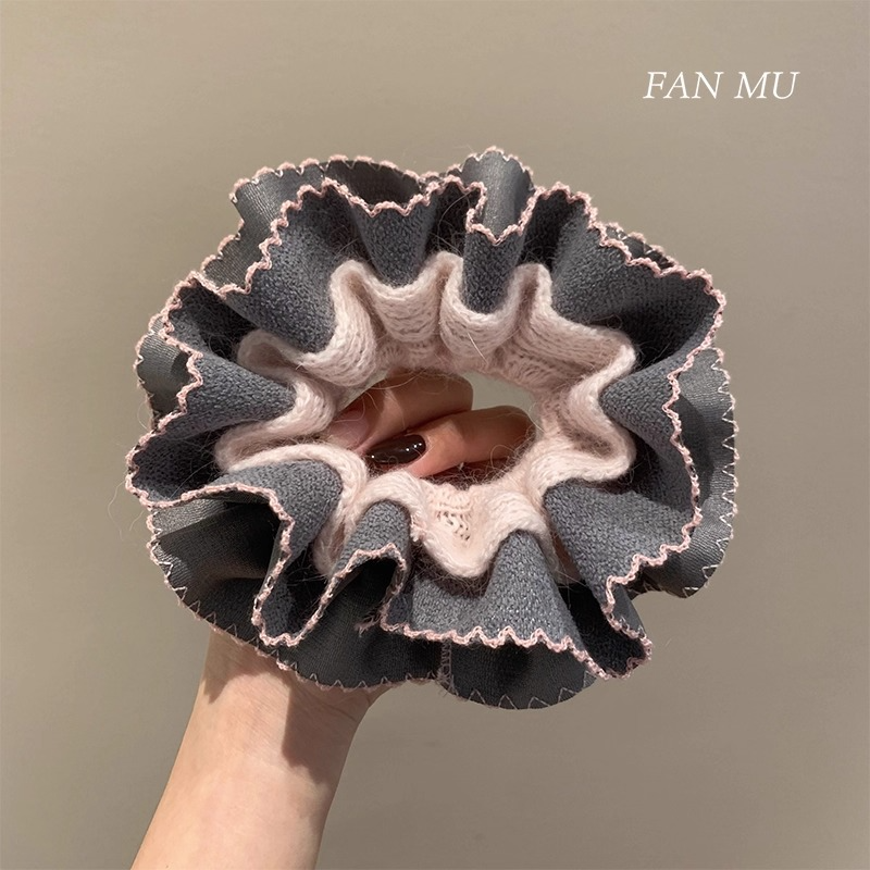 温柔粉色毛线针织双层大肠发圈韩系慵懒风小众秋冬百搭头绳发饰品,饰品/流行首饰/时尚饰品新,发饰,淘宝优惠券,粉丝福利购,淘宝优惠卷