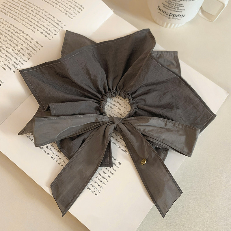 韩系灰色蝴蝶结方巾大肠发圈女高级感扎头发慵懒风超大发饰头绳,饰品/流行首饰/时尚饰品新,发饰,淘宝优惠券,粉丝福利购,淘宝优惠卷