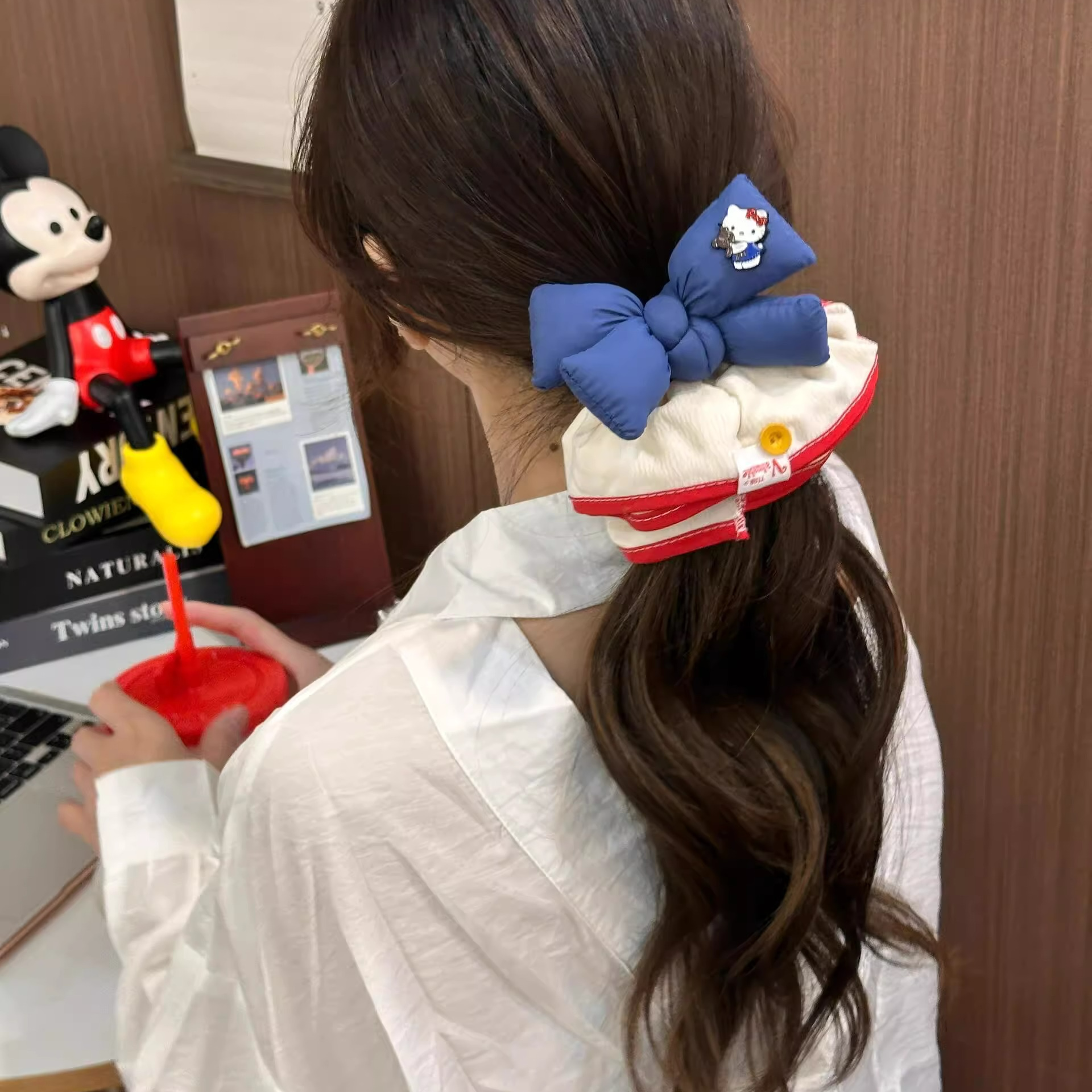 哈喽kt发圈皮筋头绳发饰大肠发圈后脑勺扎头发圈头花可爱2025新款