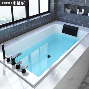 亚克力浴缸嵌入式 1.8米浴池 家用小户型成人日式 双人浴盆泡泡浴1