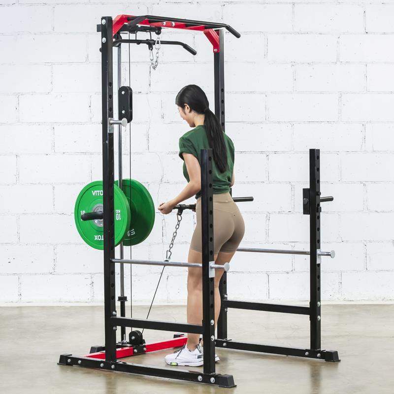家HR501用深蹲架框式上卧推架杠铃架单双引体向杠材训练健身器组