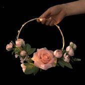 欧式 饰间挂墙件创壁意客厅卧室房墙面上饰品竹环 奶茶店WDF墙壁装