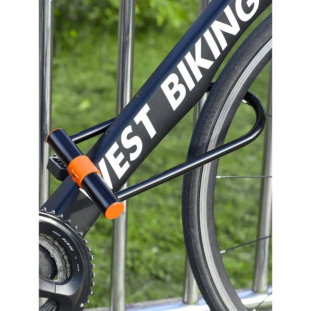 西者U型锁托防盗锁自车锁单车电骑动电瓶行车摩车便0705073携锁骑