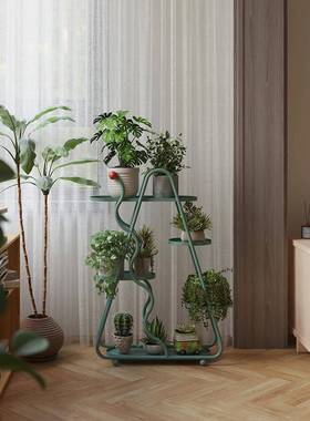 花架站客厅17008板立室内客地厅角落多肉盆支架Poth花os花架阳台