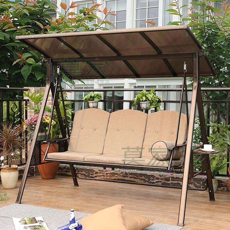 户外秋吊椅QQH-201室家用铁摇椅艺庭院阳台双人吊篮藤椅千荡秋外