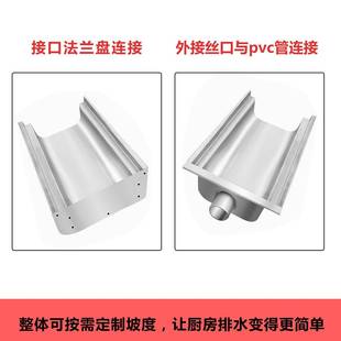04不排锈钢型水3沟槽餐饮厨房盖板U水沟下003水道成品水沟槽地沟