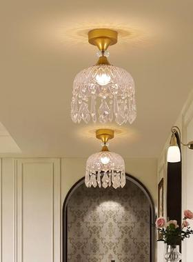 202WU-45615新款道法式水顶晶走廊走灯单头吸灯户玄关灯入高级感