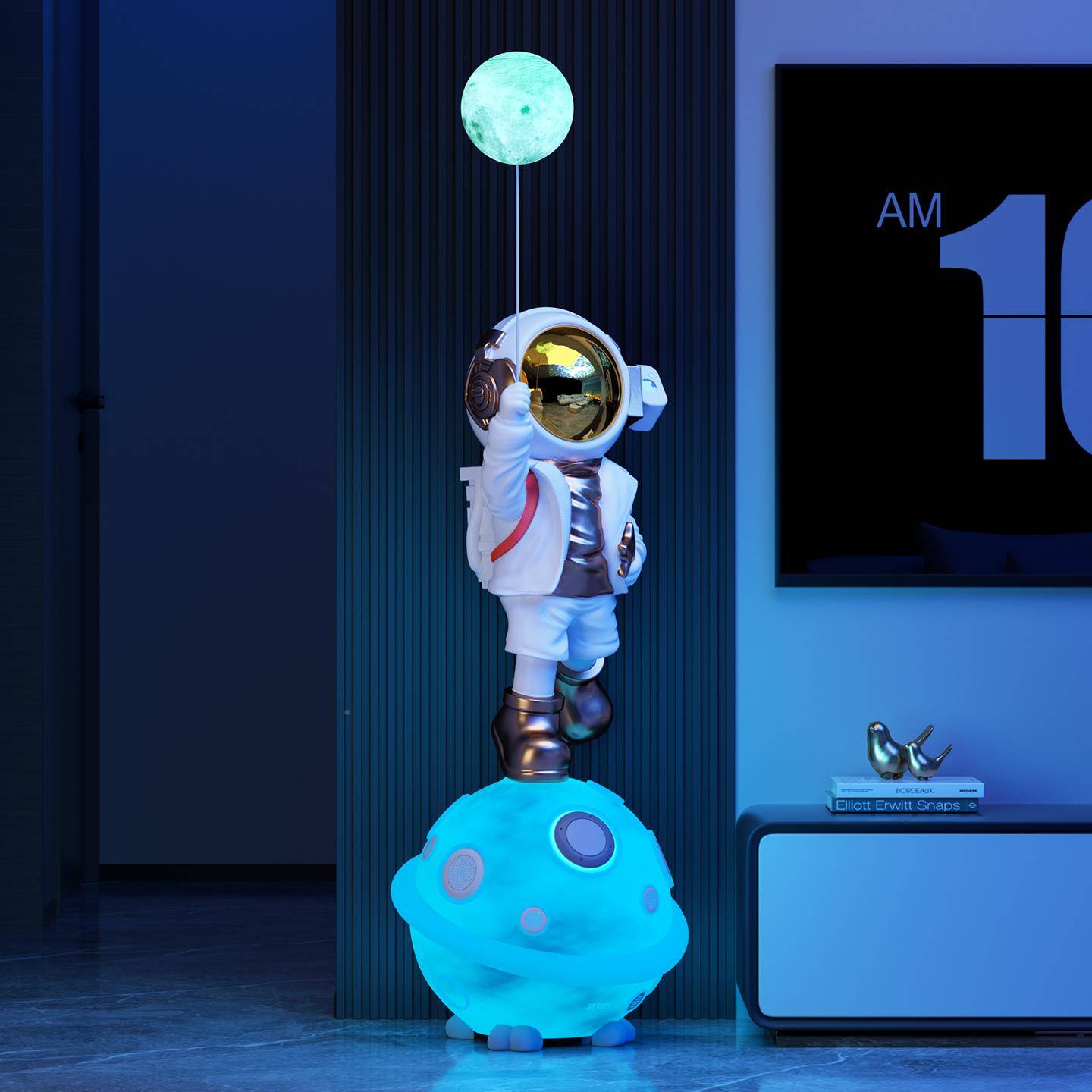 落KTV灯氛围感光K发歌音响太空人宇航员客厅CP-25042沙电视柜旁边