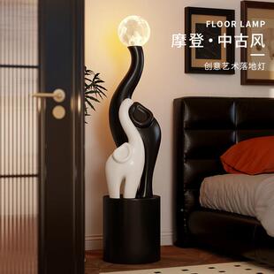 意大象型客厅落地摆件电柜旁边大沙发艺术灯轻BJ2419奢高视级感装