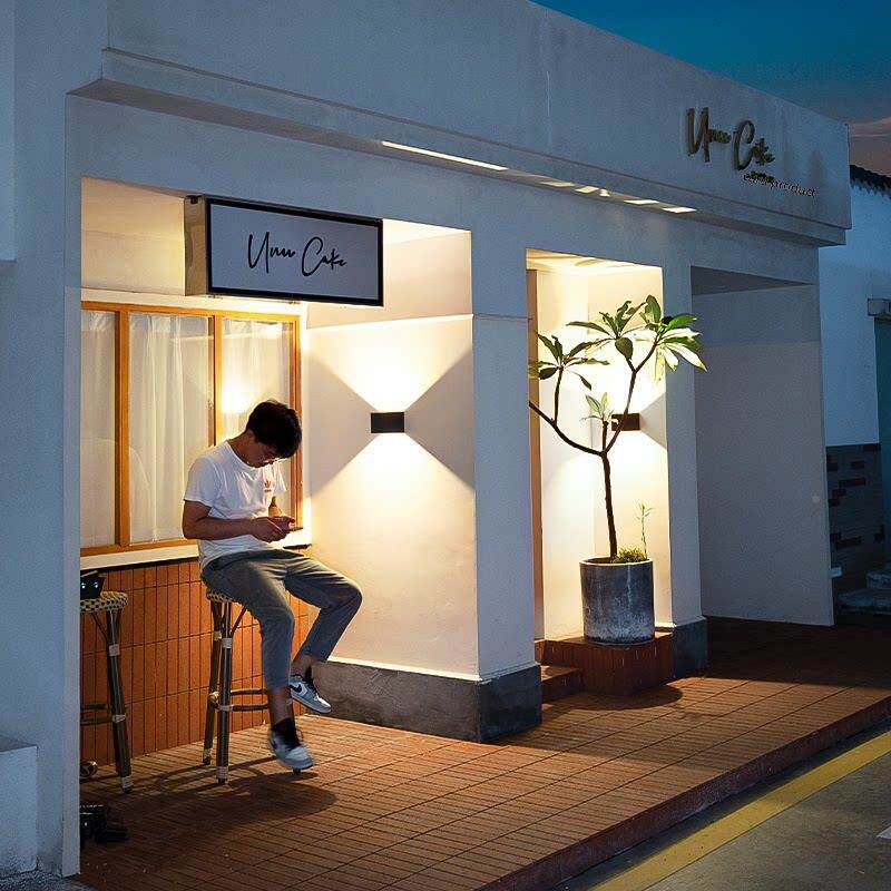 太阳能户外走水壁灯别墅庭院壁灯线走廊683廊装饰灯防免接洗墙灯