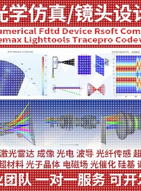 代做 光学仿真设计 comsol fdtd rsoft cst lumerical optisystem