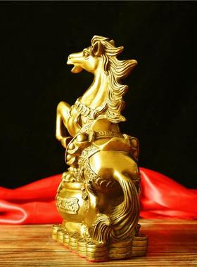 铜马摆工艺品马到成功马办室客厅招财生件公肖马饰纯品特IOZ大号