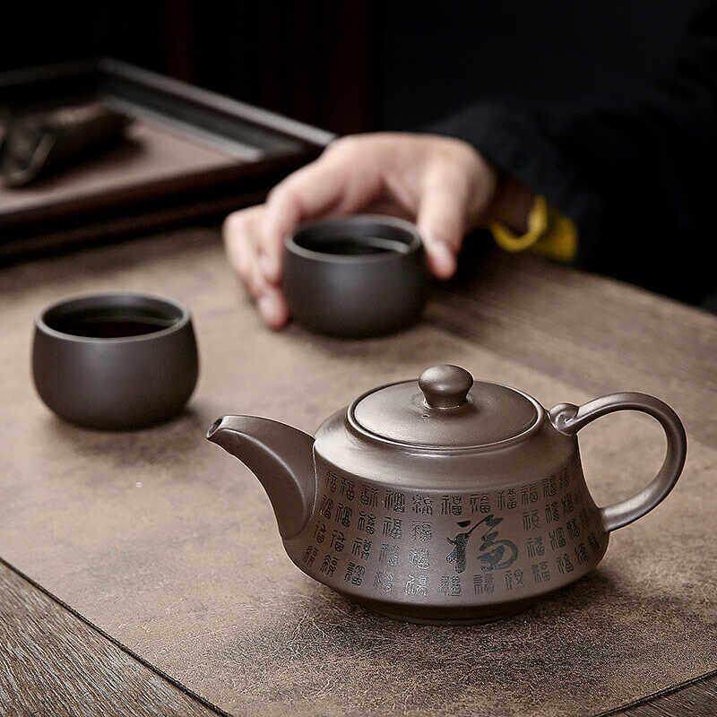 原矿紫式砂紫砂将军壶中手工家用将军壶泡茶档壶单壶容量功夫大茶