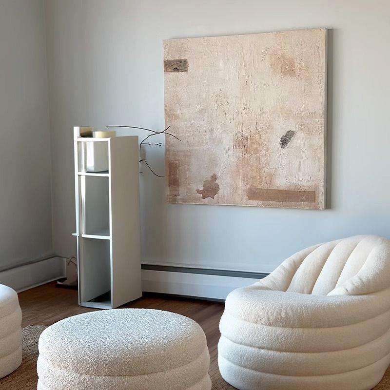 【QAC框画】寂中古风无正方形浅色抽象小侘众玄关装饰画民宿店酒