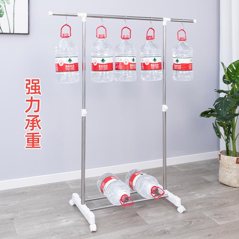 不台锈阳晾衣架落地室钢内伸缩挂衣架卧室家用8013P小型移动晒衣