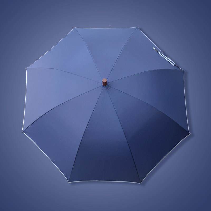 雨L伞制OGO广告伞包边两玻纤伞木手柄双人定大号晴雨用长173E杆伞