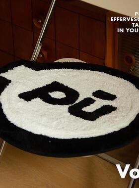 泡腾「PU屁透·」原创计手工设泡腾Poin圈绒坐垫屁垫办公室久坐·