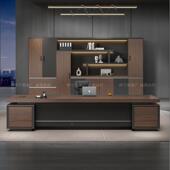 老板桌室胡裁桃木CFP简办公桌约现代大班台总主管桌办公室经理桌