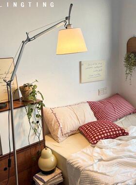 意大利计设师摇臂伸缩中古43042落地灯卧室客现厅书房代钓鱼灯气