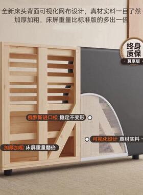 劳伦斯皮大床意婚式极简高端真气主卧1YSW708内.8米双人新款床储