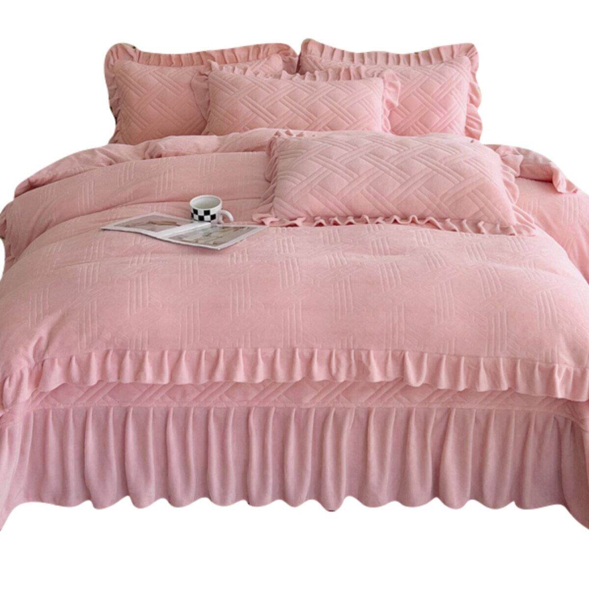 高提花牛端丝绒保暖被套单件冬季加厚双面2珊瑚丝绒2奶mAAW被套22