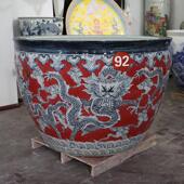 景花077德镇陶瓷鱼缸雕缸种树缸锦鲤缸古法养鱼缸荷缸庭龙院大缸