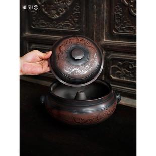 CXR云家南用建水紫陶汽锅鸡锅汽锅用多层气锅鸡蒸汽电气锅商砂锅