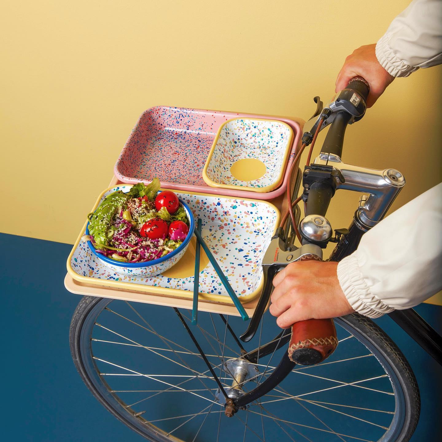 土耳其UGV方kapka搪餐盘珐琅盘菜瓷盘托盘长形家用备盘菜盘子高级