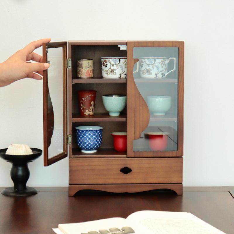 果设茶具收纳盒收IYY纳防尘茶柜几桌面壶茶叶茶杯整理存功放夫茶,收纳整理,茶具收纳盒,淘宝优惠券,粉丝福利购,淘宝优惠卷