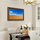 头金色麦穗丰收饭厅墙装 卧饰画园风景画田客厅挂画高FDY802级感室