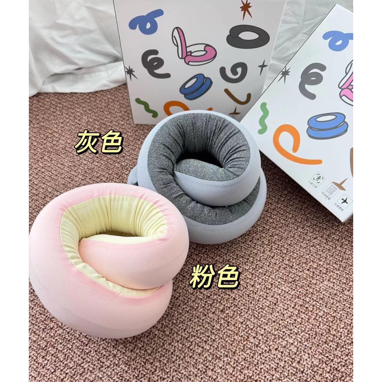 DMQ百变折叠枕～任FVUA意造型旅 行u型枕头护颈枕办公室午睡枕颈